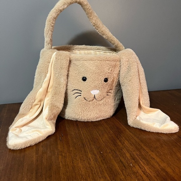 Plush Easter Bunny Basket Easter Basket for Kids Easter Egg Hunt Basket - Picture 10 of 14